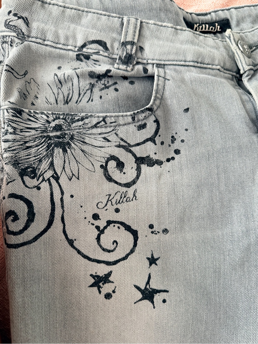 Killah Miss Sixty - Marylin - low rise - Women's Light Blue Floral Print Jeans